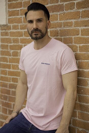 T-shirt Full Homme Pied Nuque - Pink Navy 1