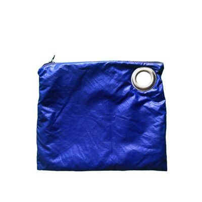 Pochette voile parachute recyclée bleu