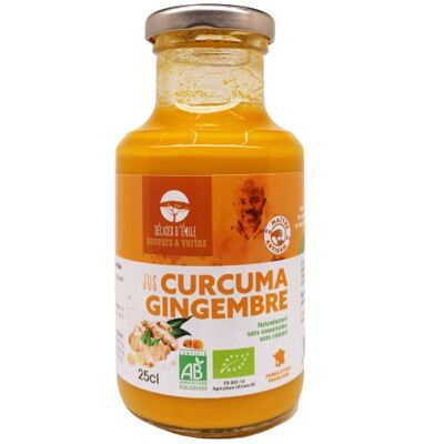 Jugo de cúrcuma y jengibre orgánico