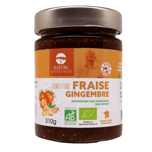 Confiture Fraise Gingembre bio