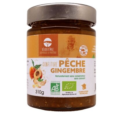 Confiture Pêche Gingembre bio