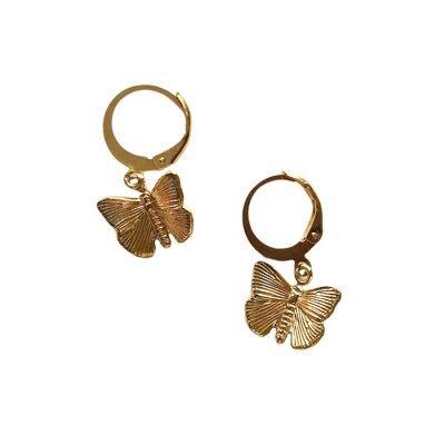 Pendientes mariposa oro