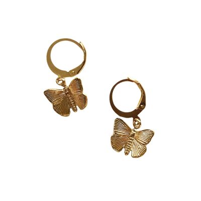 Butterfly earrings gold