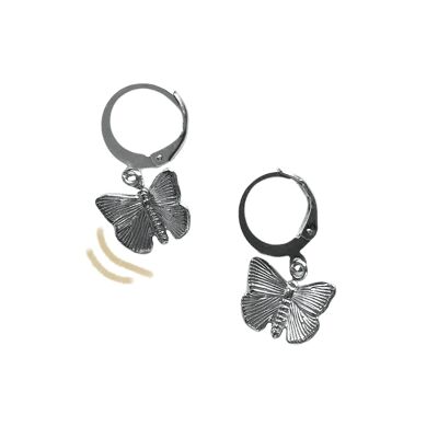 Pendientes mariposa plata