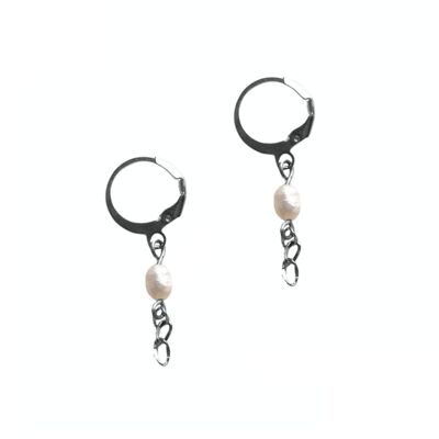 Boucle d'oreille Malou argent