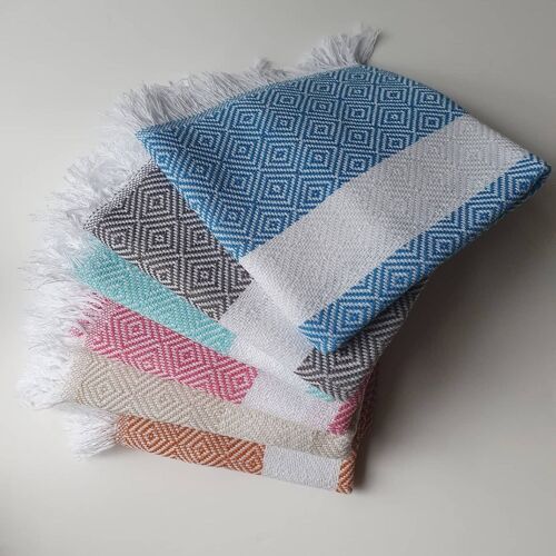 Ione Cotton Hammam Tea Towel, Set of 5