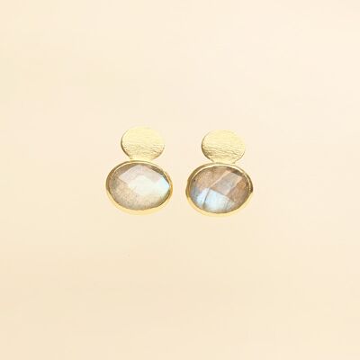 Boucle d'Oreille Robeli Labradorite