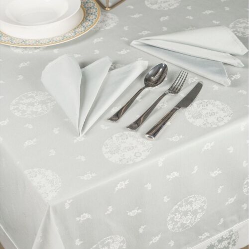 Pixie Tablecloth and Napkin Set, Sage Green