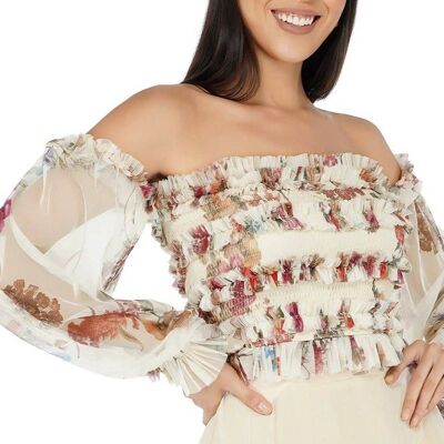 Rolf Top in Floral - Cream