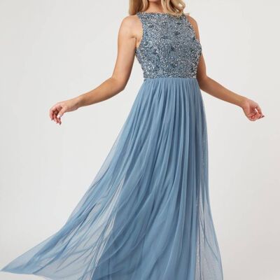 Beatrice Blue Bridesmaid Maxi Dress