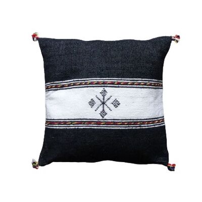 Black and white Berber cushion
