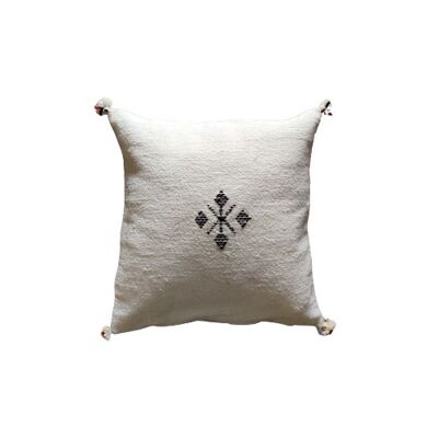 White Moroccan Cushion