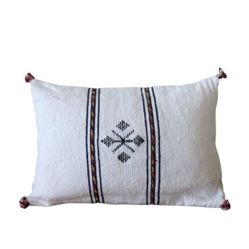 Coussin Berbère Blanc Rectangulaire