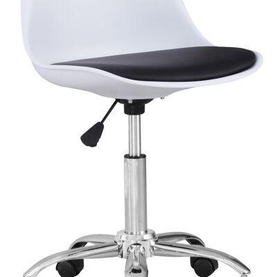 Silla de escritorio giratoria estilo nórdico color blanco. BEAT VINTAGE-19. para estudio,despacho,oficina, ideal para teletrabajo.