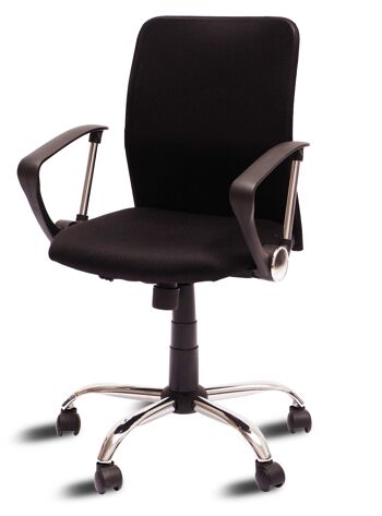 Chaise de bureau noire pivotante et inclinable. COLOMBIE. pour étude, bureau, bureau, idéal pour le télétravail. 1