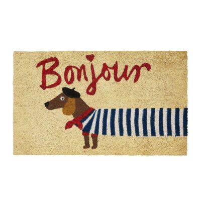 Bonjour French Sausage Dog Doormat