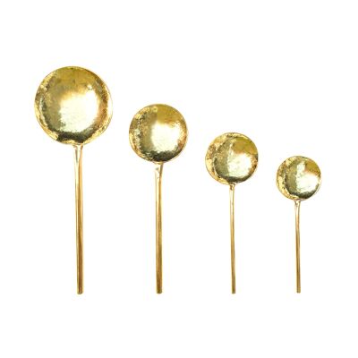 Decorative Brass Polished Spoons - Set of 4