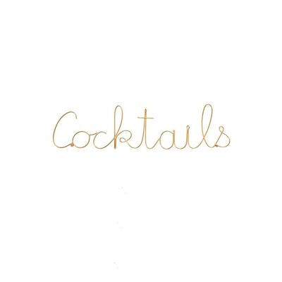 Cocktails Wire Word - Gold