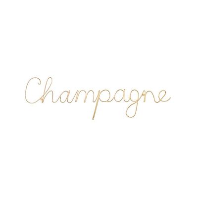 Champagne Wire Word - Gold