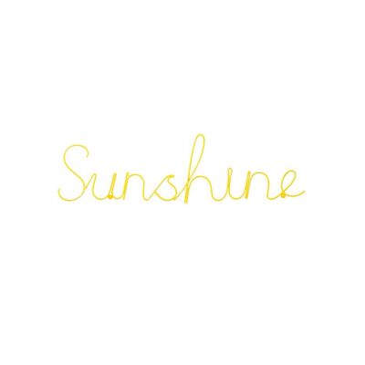 Sunshine Wire Word - Bright Yellow