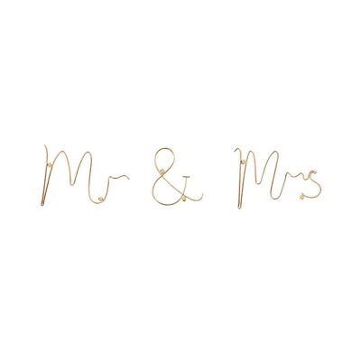 Mr and Mrs Wire Word - Gold