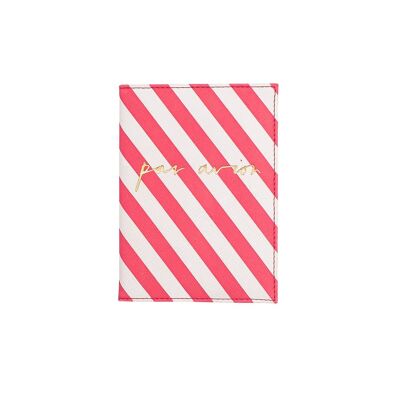 Par Avion Coral Stripes Passport Cover