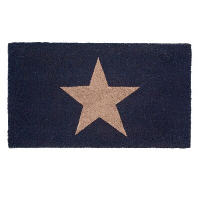 Copper Star Glitter Door Mat - Navy