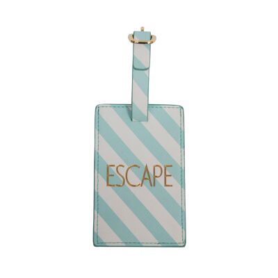 Escape Aqua Stripes Luggage Tag