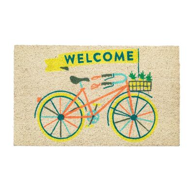 Bike with Welcome Pineapples Doormat