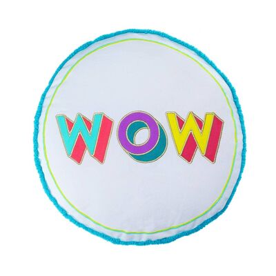 Small Talk WOW Cushion Round Multicoloured