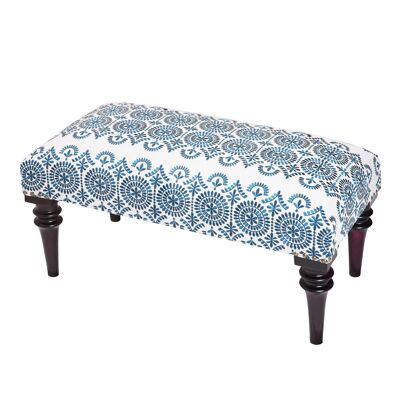 Safi Embroidered Upholstered Bench