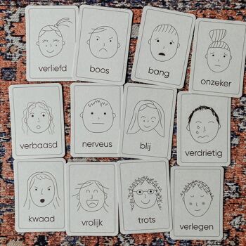 Flashcards d'émotion - Outil d'apprentissage Montessori 1