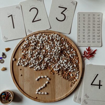 Zahlen-Karteikarten – Montessori-Lernwerkzeug