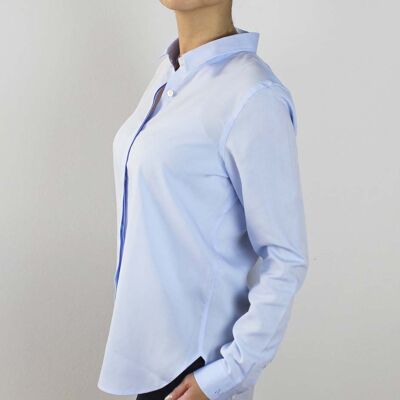 Essential shirt - Light blue - unvisible front buttons