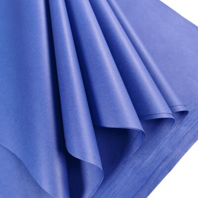 Carta velina 50 cm x 75 cm 17 gsm blu marino 25 fogli