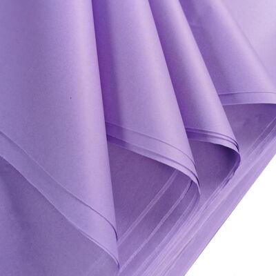 Papier de Soie 50cm x 75cm 17gsm Lilas 25 Feuilles