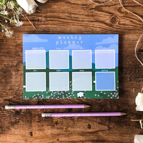 Sheep Weekly Calendar Memo Pad