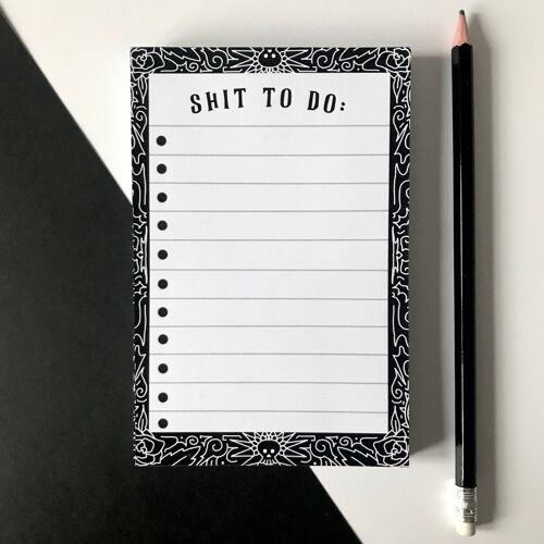 Gothic Skull To Do List Memo Pad