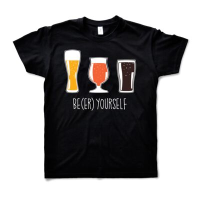 Schwarzes T-Shirt Mann - Beer Yourself Design