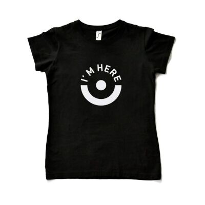 Camiseta Mujer Negra - Diseño Here