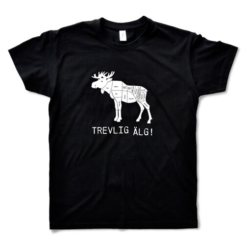 Black T-shirt Man - Moose design