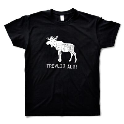 Camiseta Hombre Negra - Diseño Moose