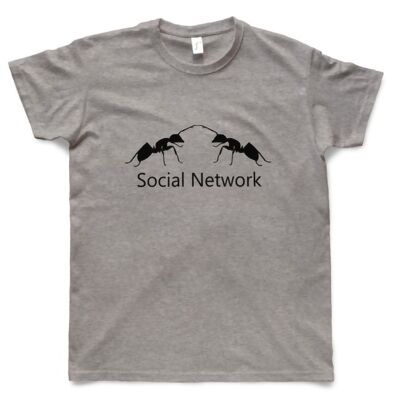 T-shirt grigia Uomo - Design Social Network