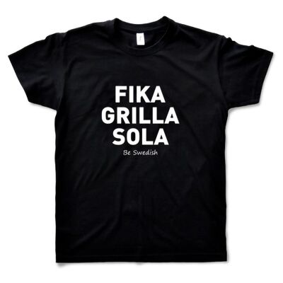T-shirt noir Homme - motif Coffee Grille Sola