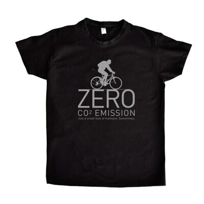 T-shirt Noir Homme - Design Zero Co2 Emission