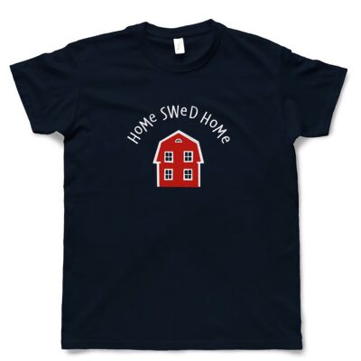 T-shirt blu navy Uomo - Tipico design per la casa svedese da casa