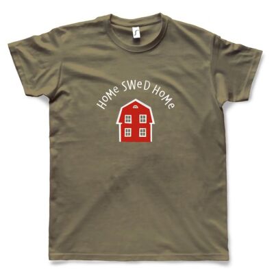 T-shirt Kakhi Uomo - Tipico design per la casa svedese da casa