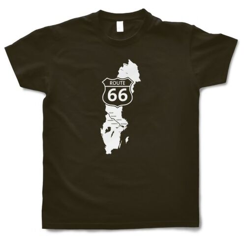 Green Army T-shirt Man - Swedish Route 66 design