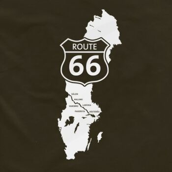 T-shirt Green Army Homme - Design Suédois Route 66 2