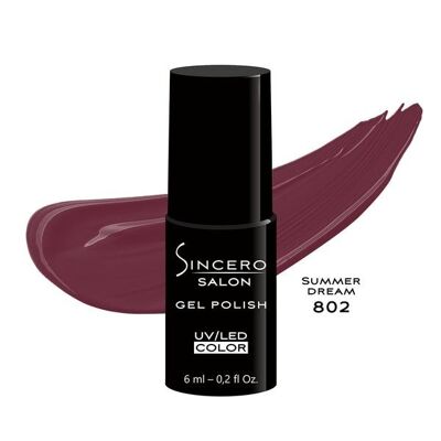 Gel vernis SINCERO SALON, 6ml, Rêve d'été, 802